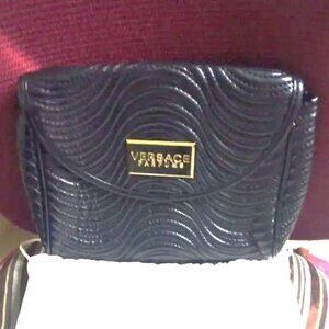 ❤️2 PC VERSACE PARFUMS Black Cosmetic Bag / Purse +Dustbag